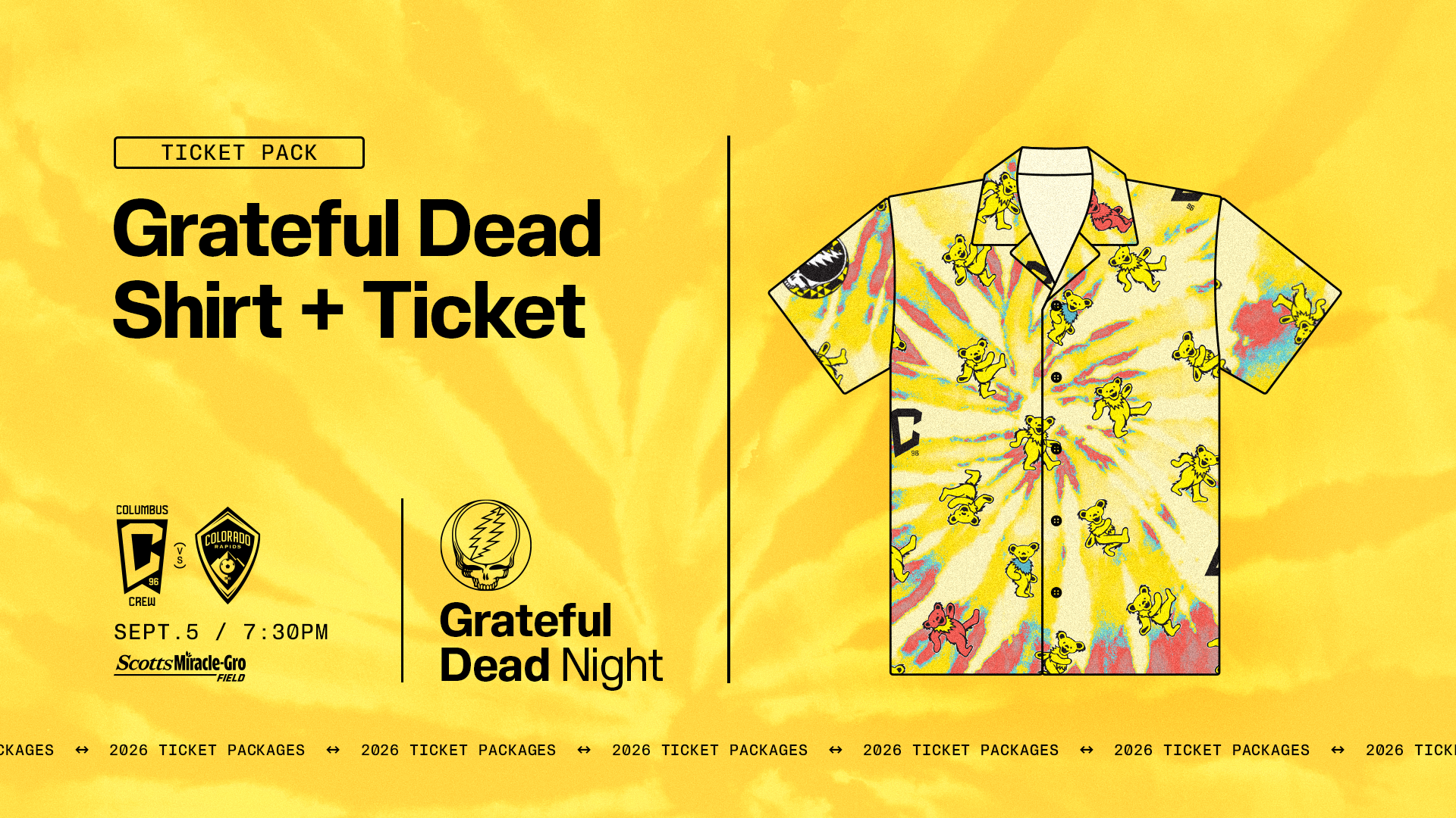 Shirt + Grateful Dead Night Ticket Saturday, September 5 | 7:30 p.m.