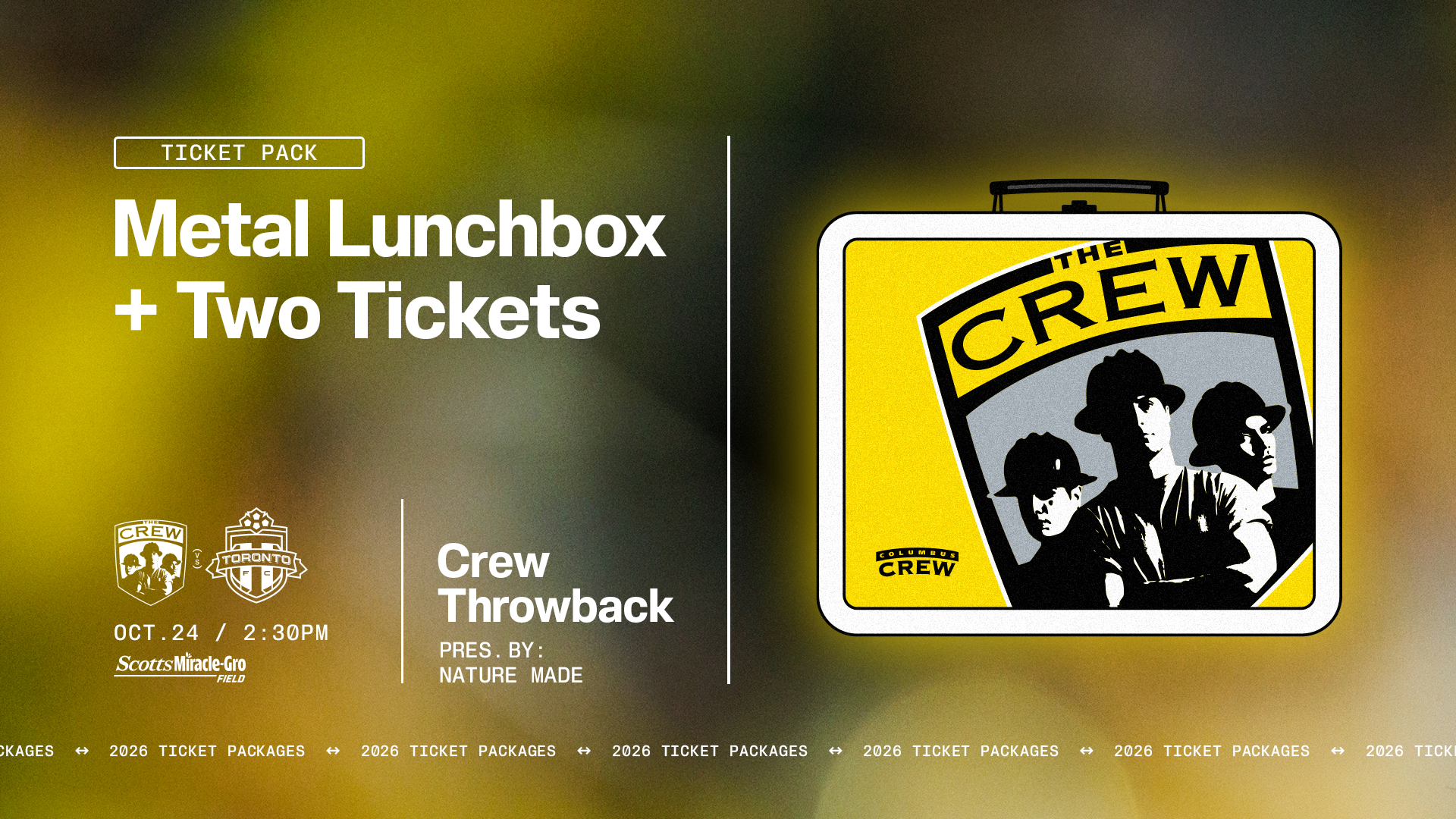 Metal Lunchbox + Two Crew Throwback Tickets Saturday, October 24 | 2:30 p.m.