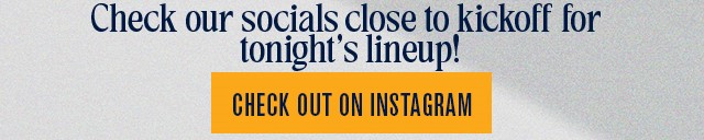 Check our socials for tonight's Starting XI
