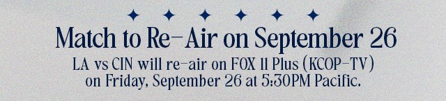 Match to re-air on September 26