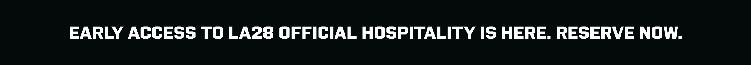 Early access to LA28 Official Hospitality is here. Reserve now.