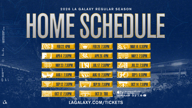 2026 LA Galaxy Home Schedule