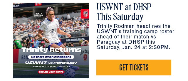 USWNT at DHSP this Saturday