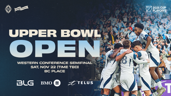 2025 MLS Cup Playoffs: Upper Bowl Open!