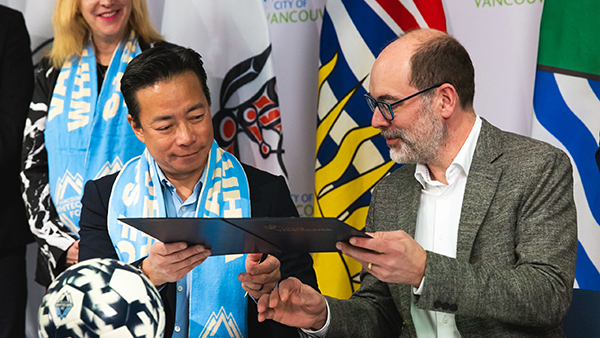 City of Vancouver and Vancouver Whitecaps FC sign MOU for new stadium project