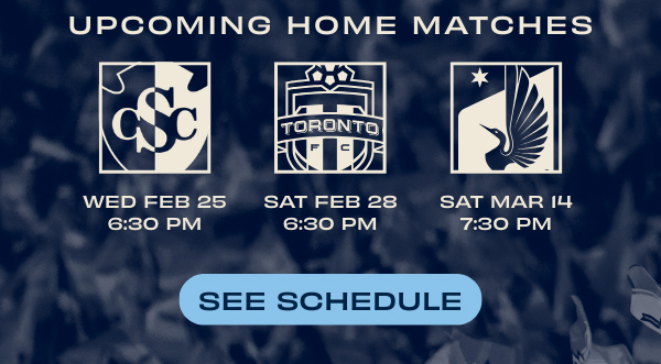 Upcoming Home Matches - See Schedule