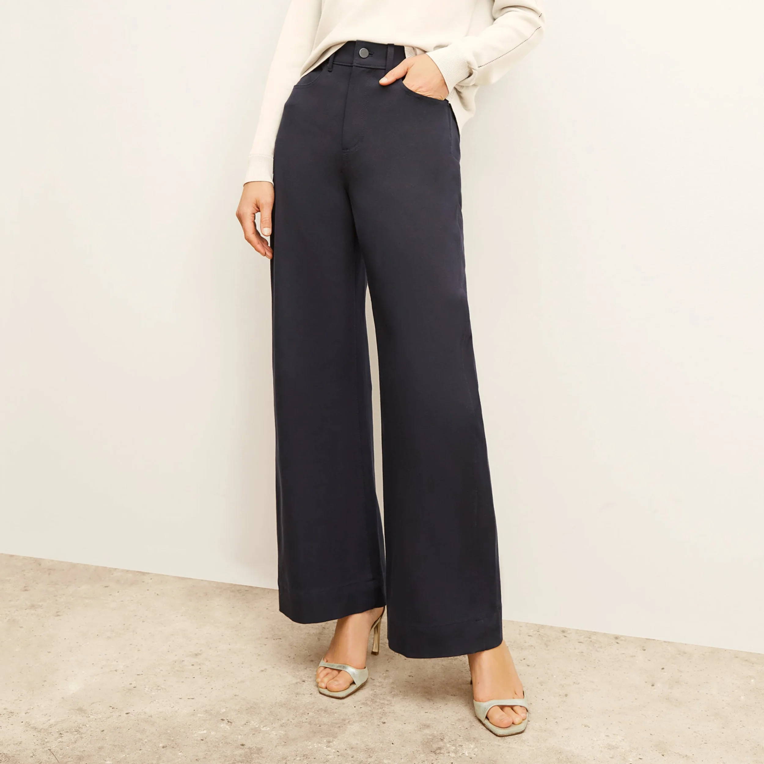 Image of Milo Wide-Leg Jean - Eco Better Than Denim :: Dark Navy