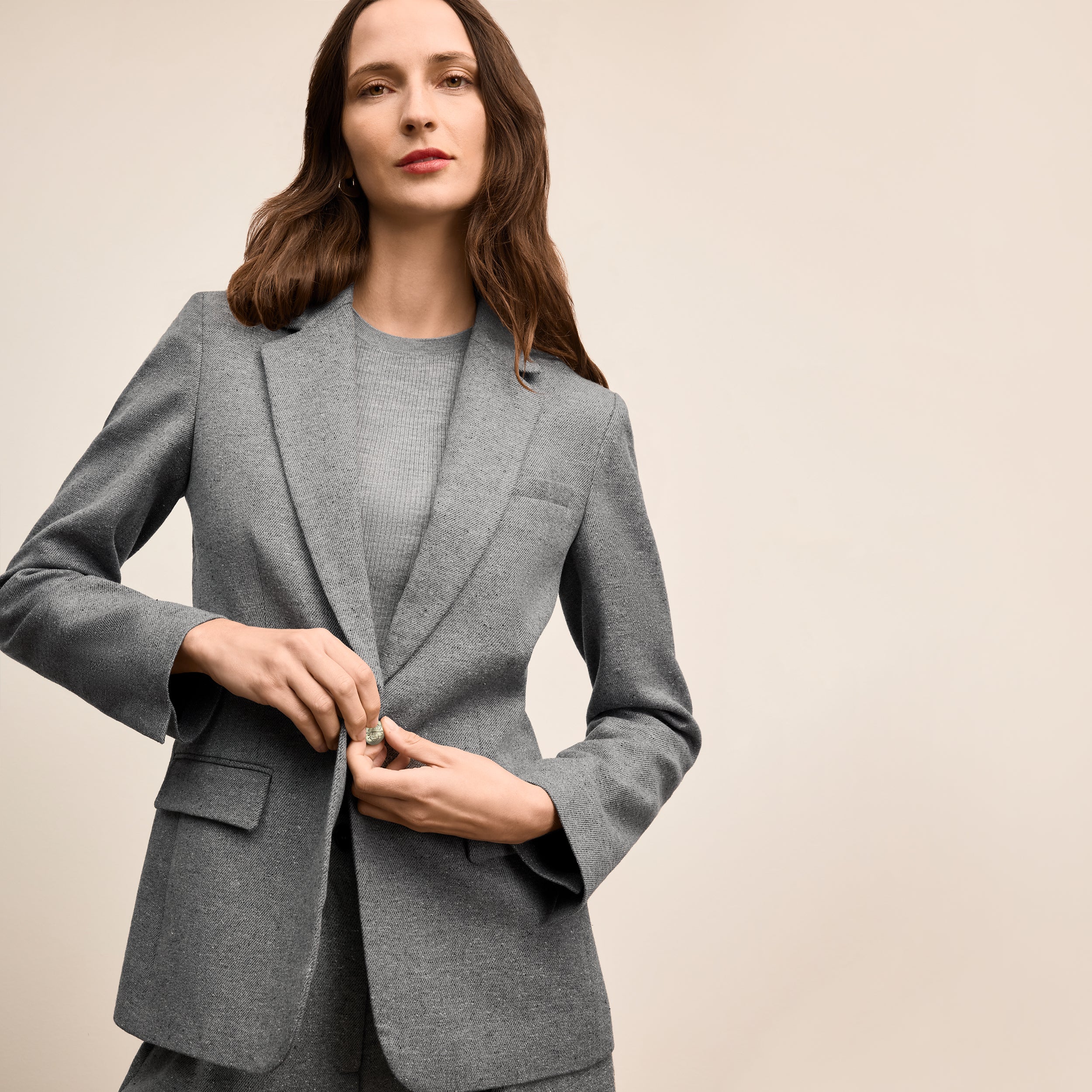 Image of Yiyan Classic Blazer - Heritage Tweed :: Gray Multi