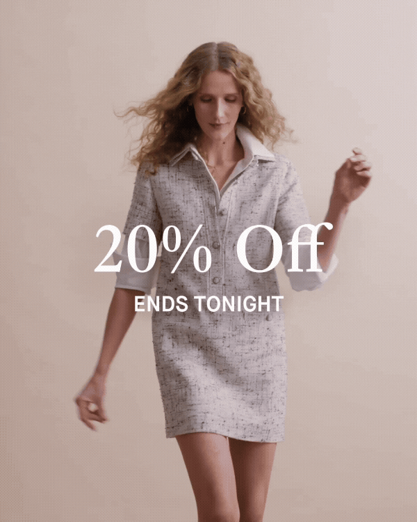 20% OFF ends tonight