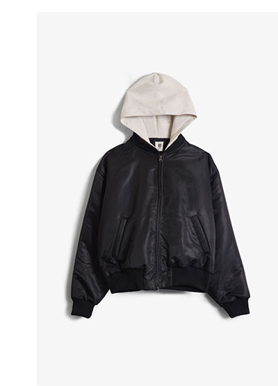 HOODED BOMBER