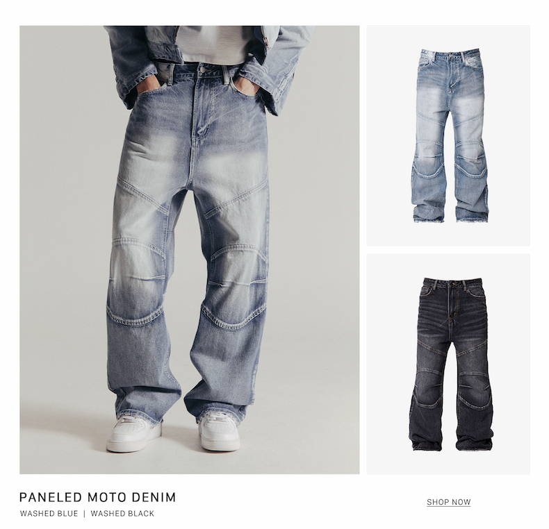 PANELED DENIM
