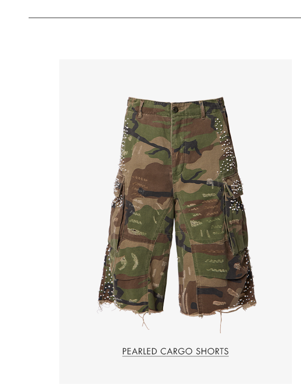 Pearled Cargo Shorts