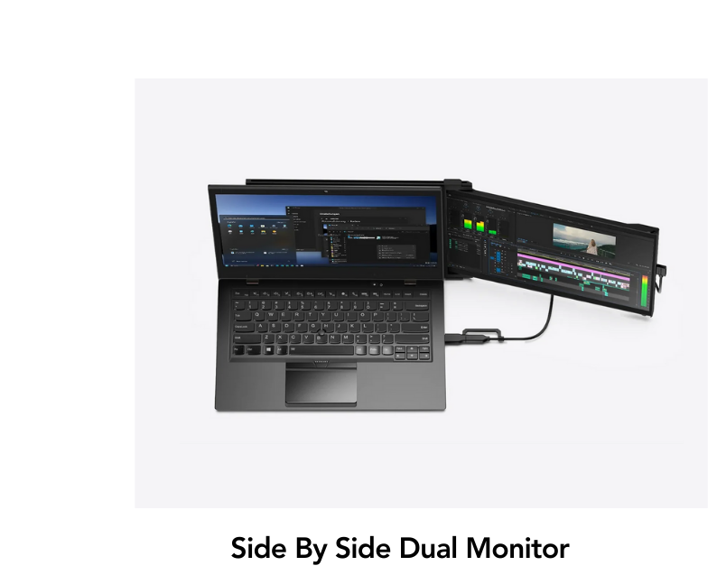 Side by side dual monitor