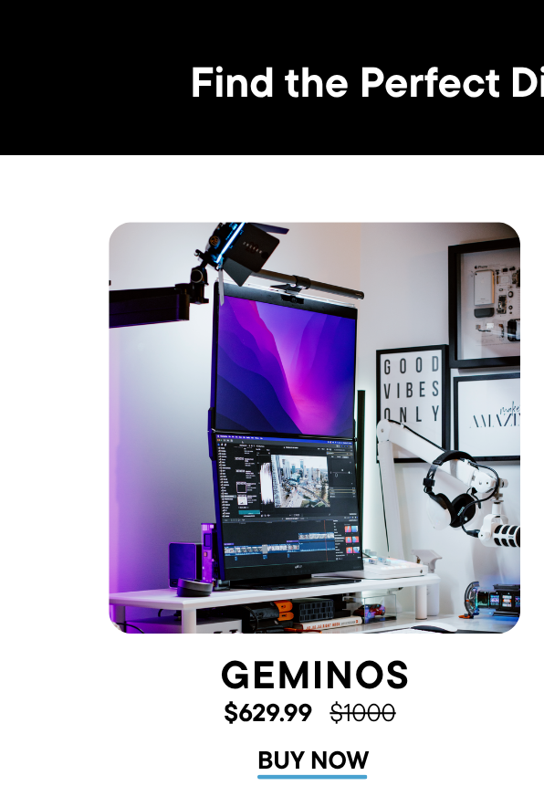 Dual stacked monitor