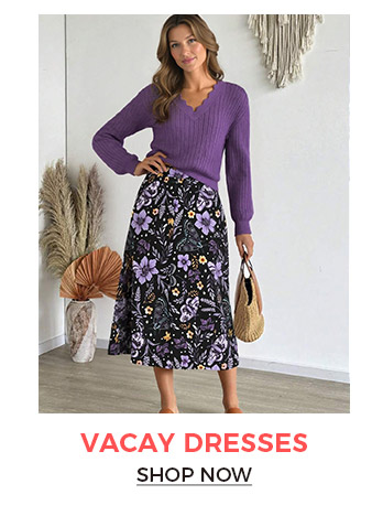 Your Go-To Dresses for Every Getaway! Get ready to turn heads with our stunning collection of Vacay Dresses! Perfect for vacations, sunny days, or any occasion where you want to feel fabulous, these dresses are designed to keep you comfortable and stylish.