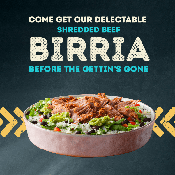 Come Get Our Delectable Shredded Beef Birria Before the Gettin's Gone