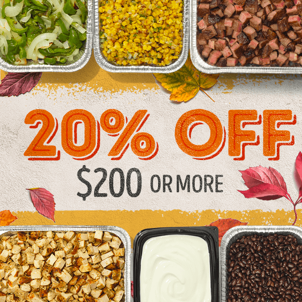 20% off catering orders of $200+