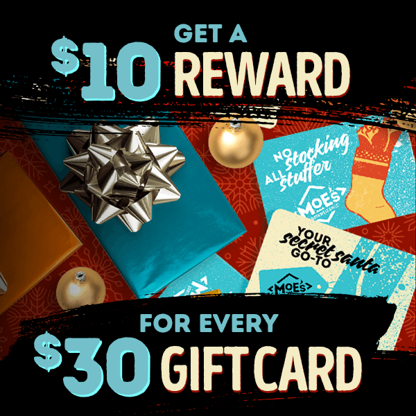 Get a $10 Reward for every $30 Gift Card