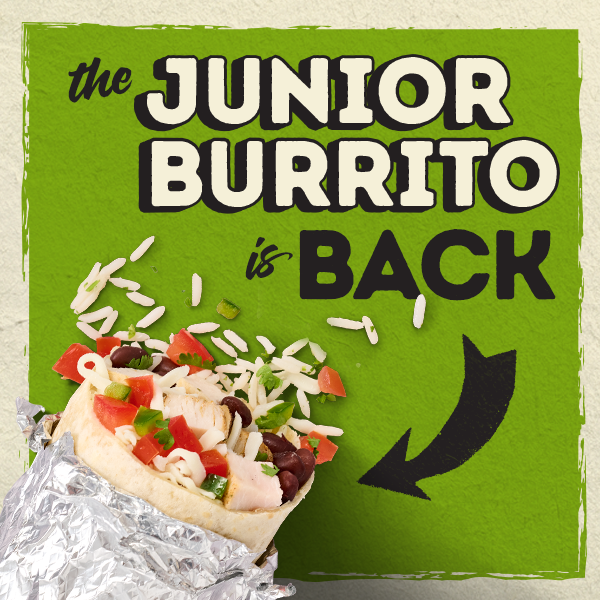 The JUNIOR BURRITO is back