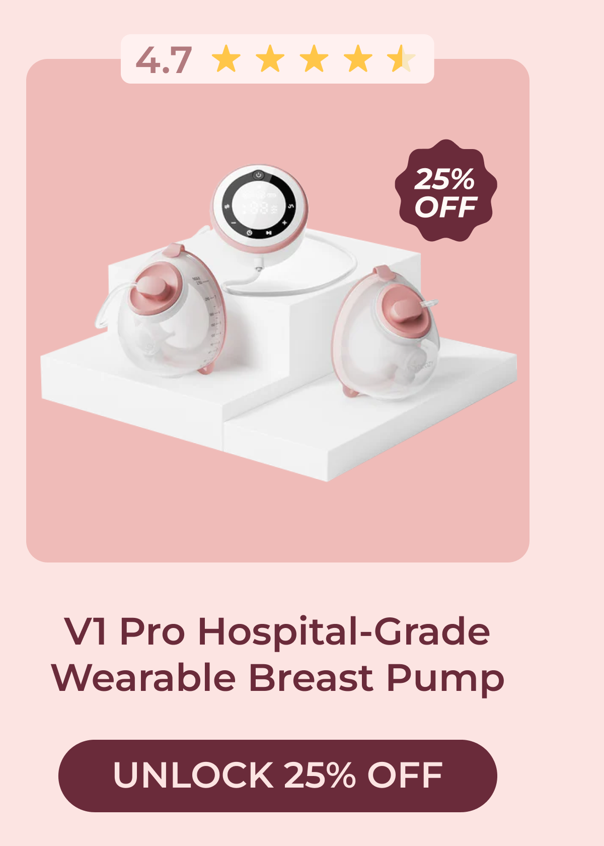 V1 Pro Hospital-Grade Wearable Breast Pump ★ 4.7 Unlock 25% Off