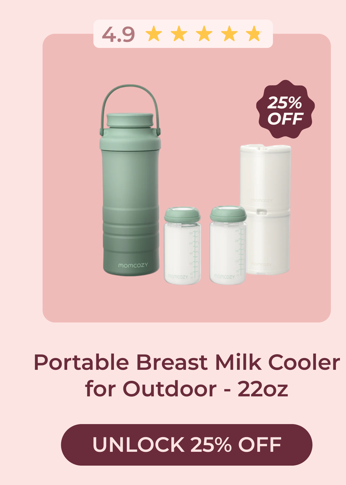 Portable Breast Milk Cooler for Outdoor - 22oz ★ 4.9 Unlock 25% Off