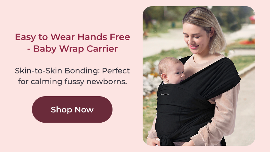 Easy to Wear Hands Free - Baby Wrap Carrier Skin-to-Skin Bonding: Perfect for calming fussy newborns.