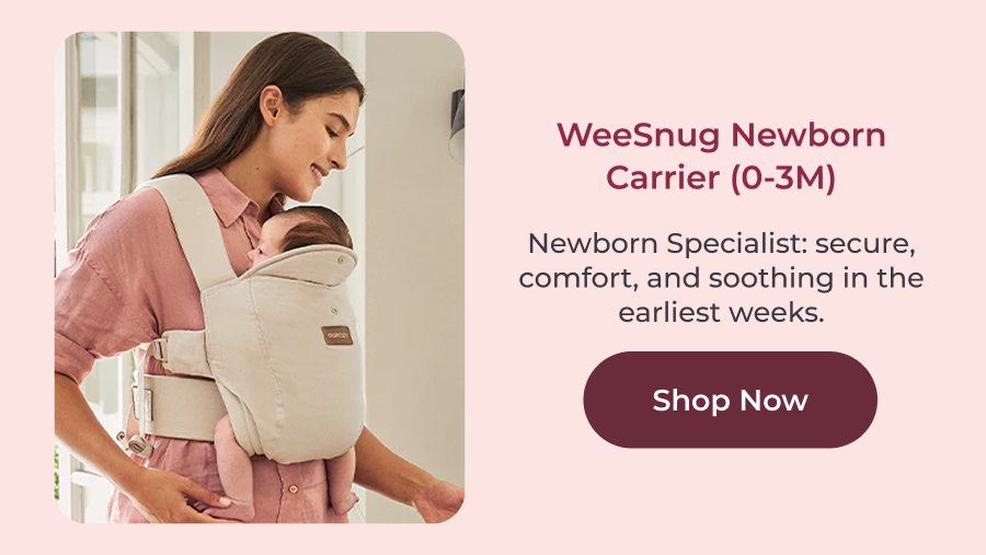WeeSnug Newborn Carrier (0-3M) Newborn Specialist: secure, comfort, and soothing in the earliest weeks.