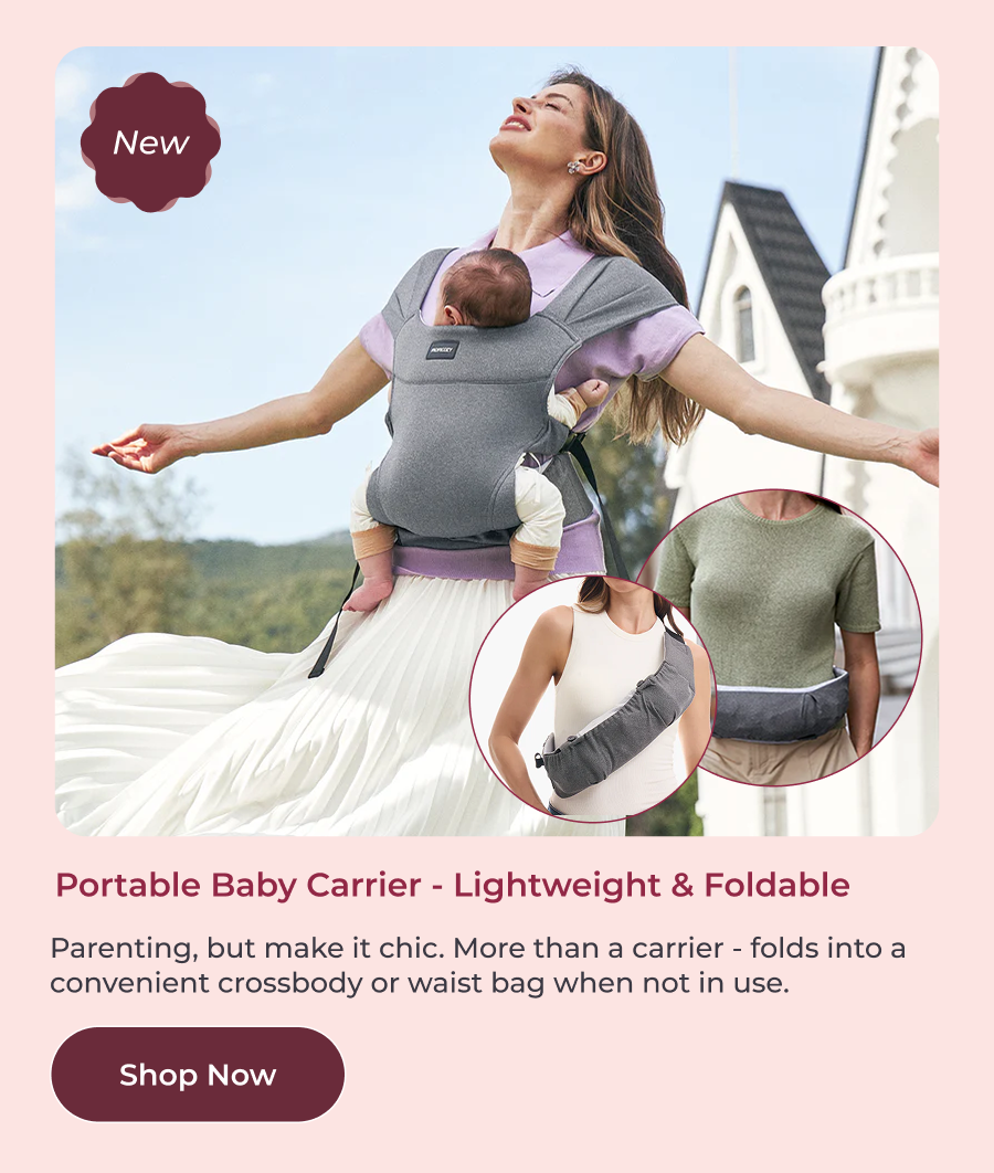 Portable Baby Carrier - Lightweight & Foldable Parenting, but make it chic. More than a carrier - folds into a convenient crossbody or waist bag when not in use.