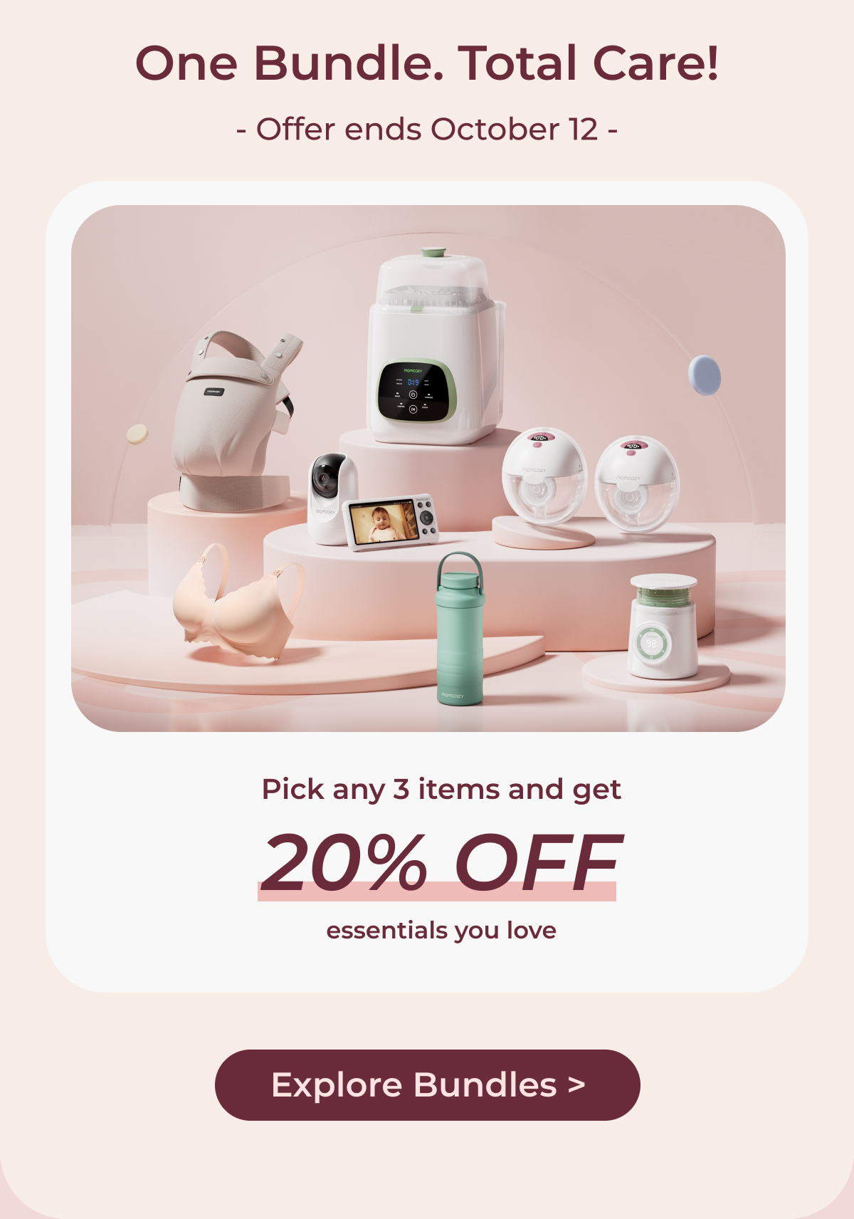 Pick any 3 items and get 20% OFF essentials you love