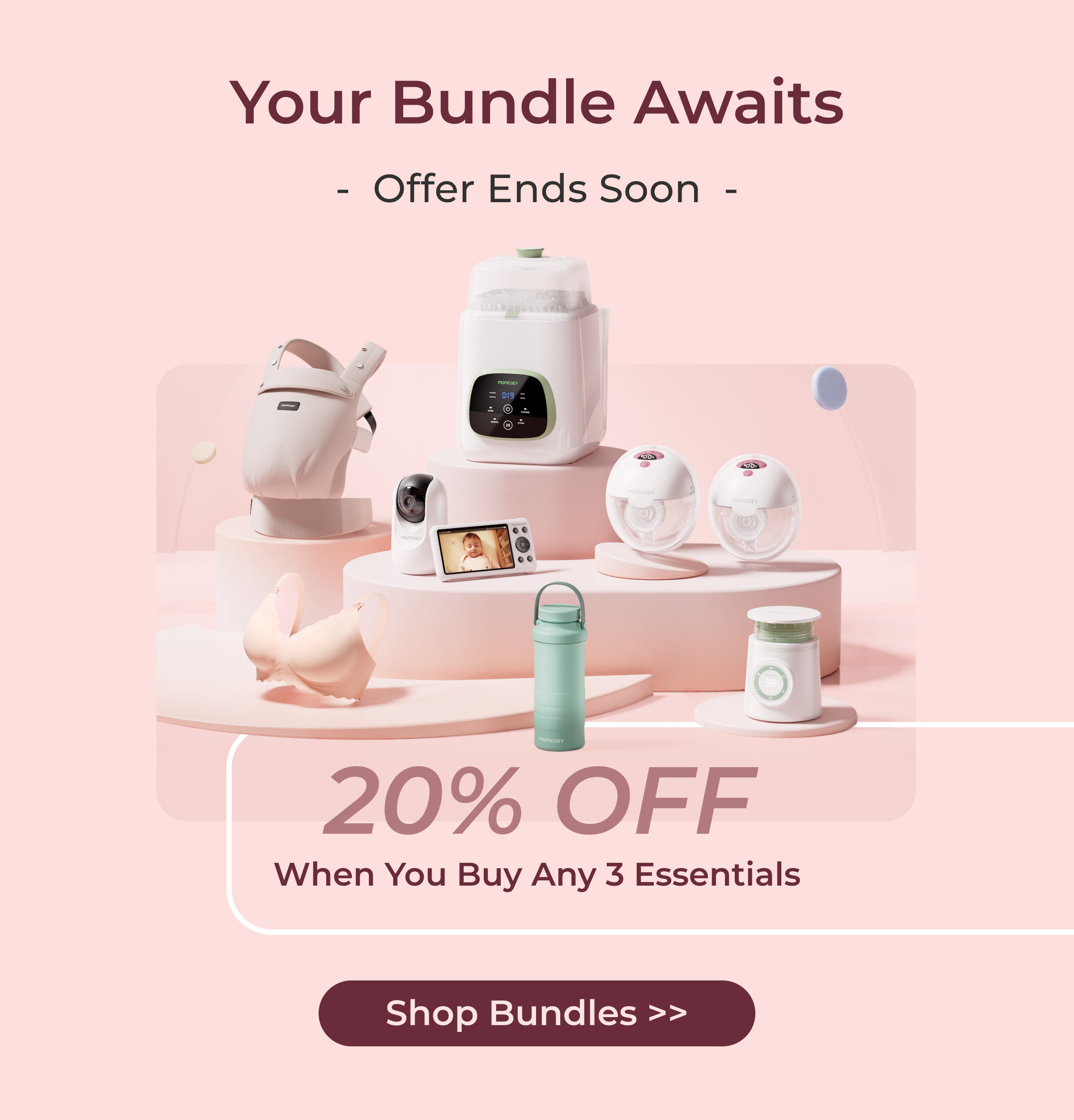 Pick any 3 items and get 20% OFF essentials you love