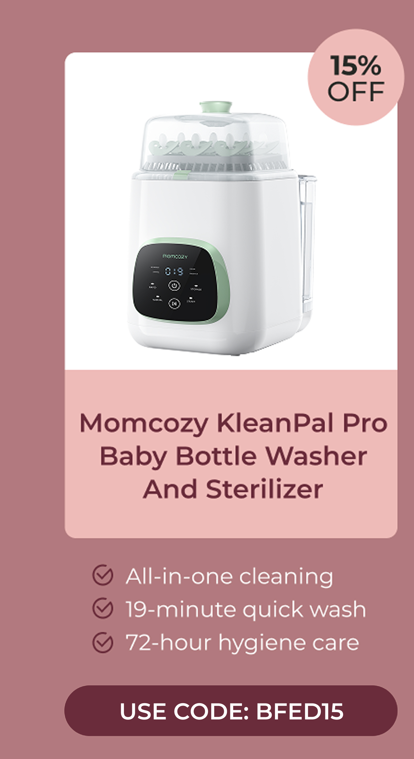 Momcozy KleanPal Pro Baby Bottle Washer and Sterilizer