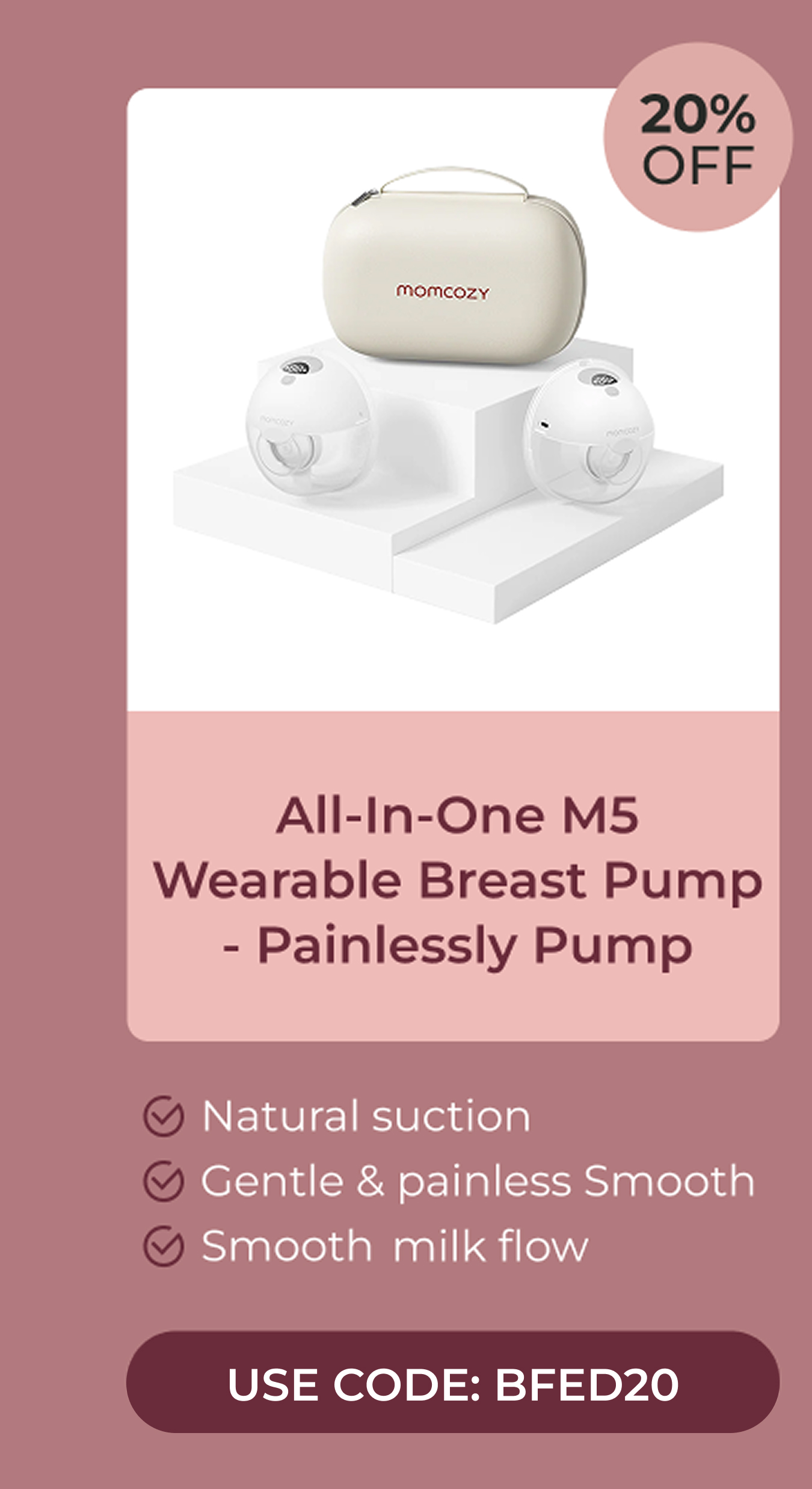 All-in-one M5 Wearable Breast Pump - Painlessly Pump