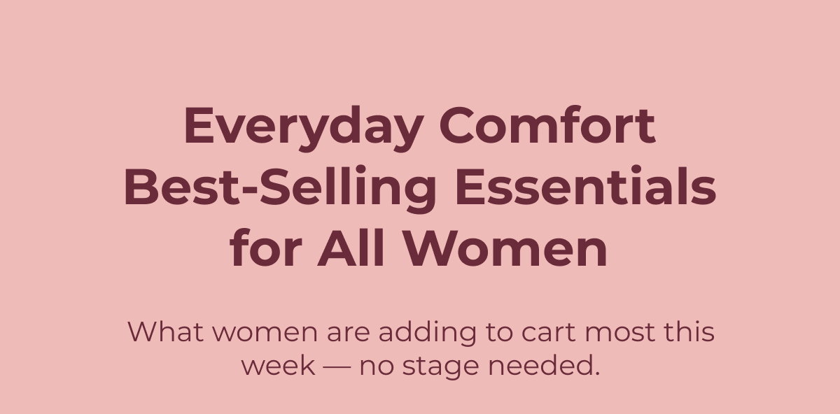 "Early Pregnancy · Best-Selling Essentials What moms in early pregnancy are buying most this week."