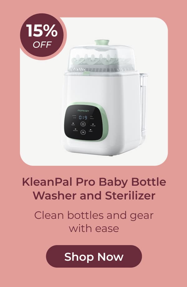 15% OFF KleanPal Pro Baby Bottle Washer and Sterilizer Clean bottles and gear with ease Shop Now