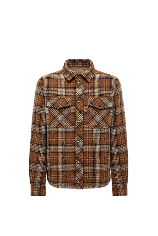 Checked Wool Shirt Jacket