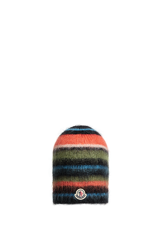 Striped Mohair Beanie