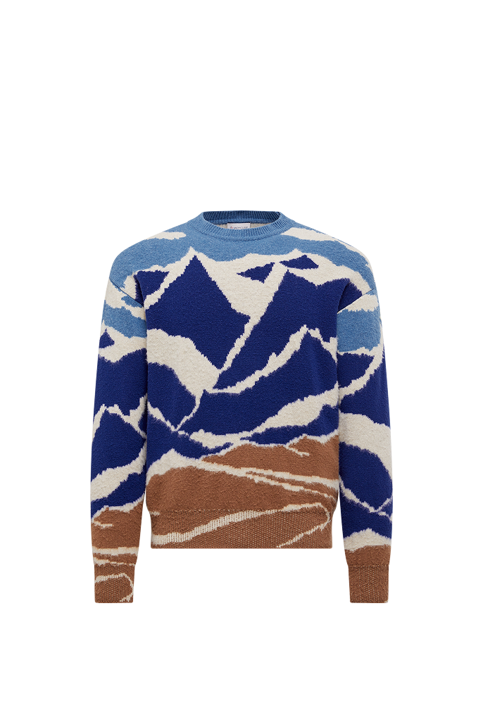 Mountain Jacquard Wool Sweater