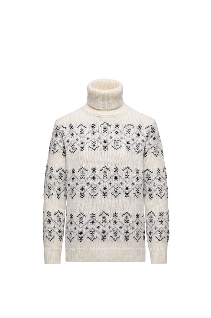 Crystal-Embroidered Alpaca & Wool Blend Turtleneck Sweater