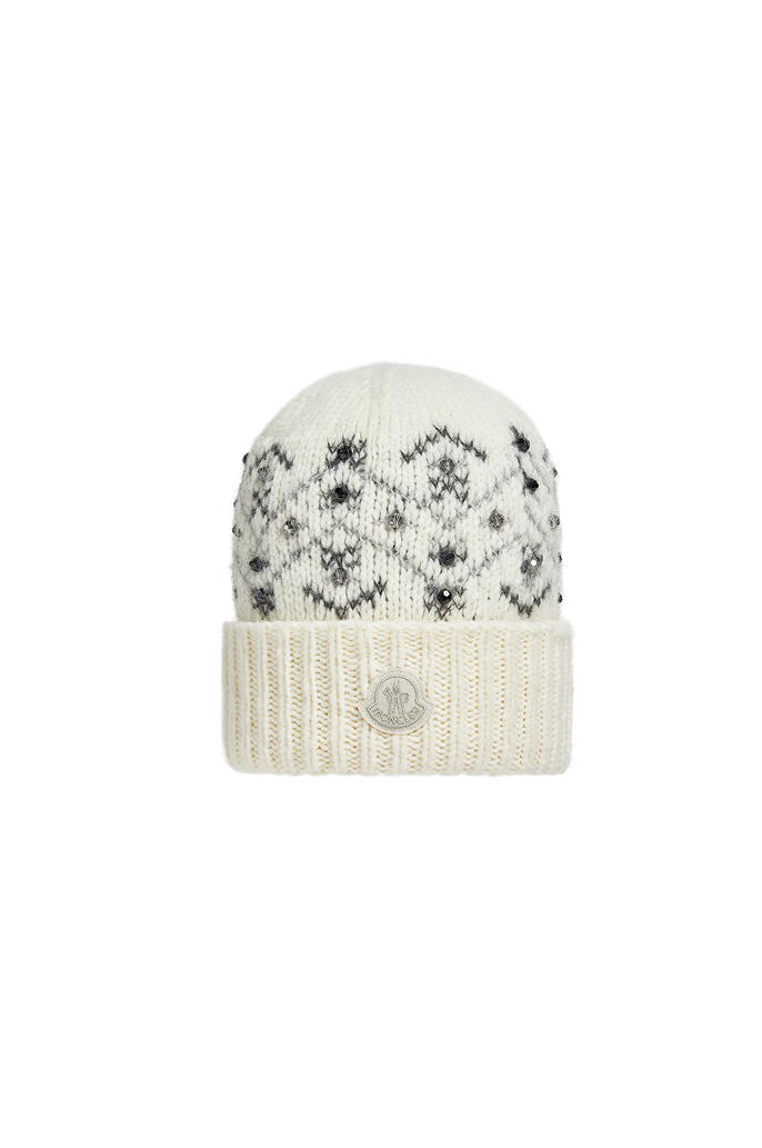 Crystal-Embroidered Alpaca Blend Beanie