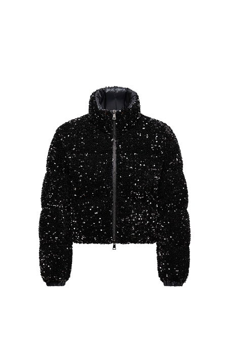 Louvi Sequin-Embroidered Short Down Jacket