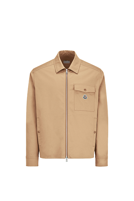 Cotton Blend Gabardine Shirt Jacket