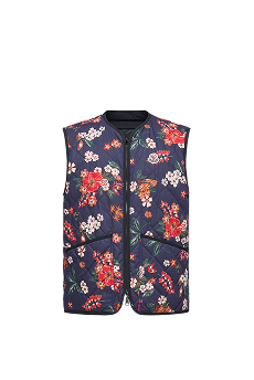 Franqui Reversible Floral Down Vest