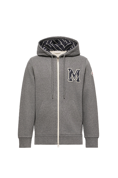 Monogram Cotton Zip-Up Hoodie