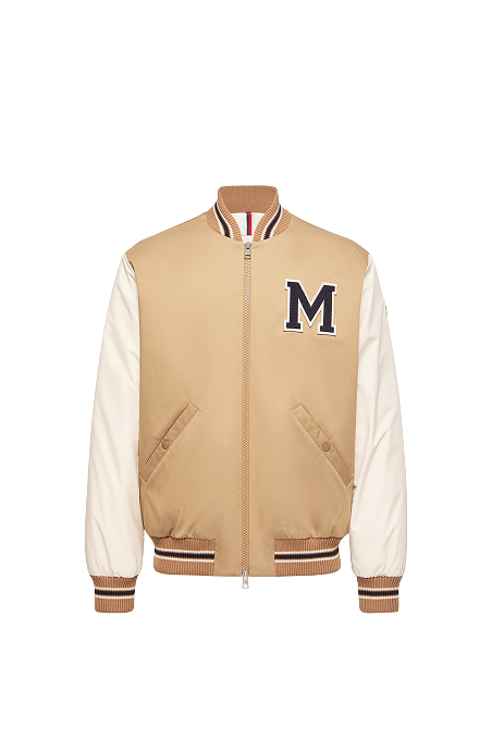 Oreane Cotton Blend Varsity Down Jacket
