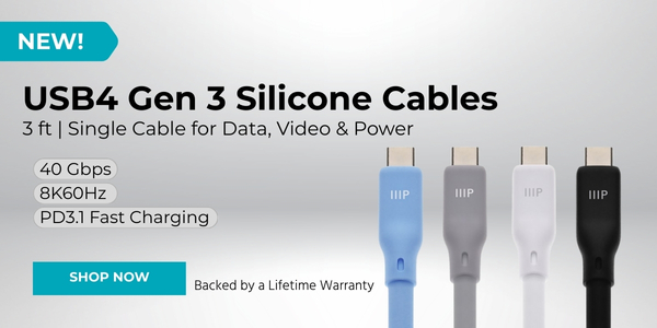 New (tag) USB4 Gen 3 Silicone Cables PD3.1 Fast Charging