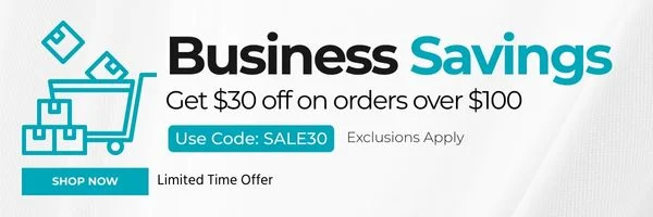 Business Savings Get $30 OFF on Orders Over $100. Use Code: SALE30. Exclusions Apply. Shop Now. Limited Time Offer