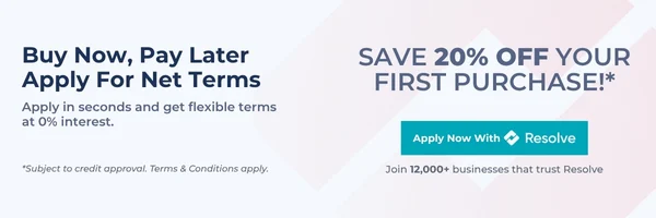 Buy Now, Pay Later. Apply in seconds and get flexible terms at 0% interest. Save 20% OFF Your First Purchase!* *Subject to credit approval. Terms and Conditions Apply. Apply now with Resolve.