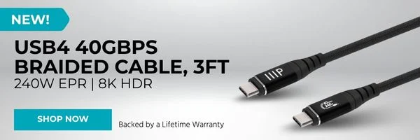 New (tag) USB4 40Gbps Braided Cable, 3ft 240W EPR | 8K HDR Backed by a Lifetime Warranty Shop Now