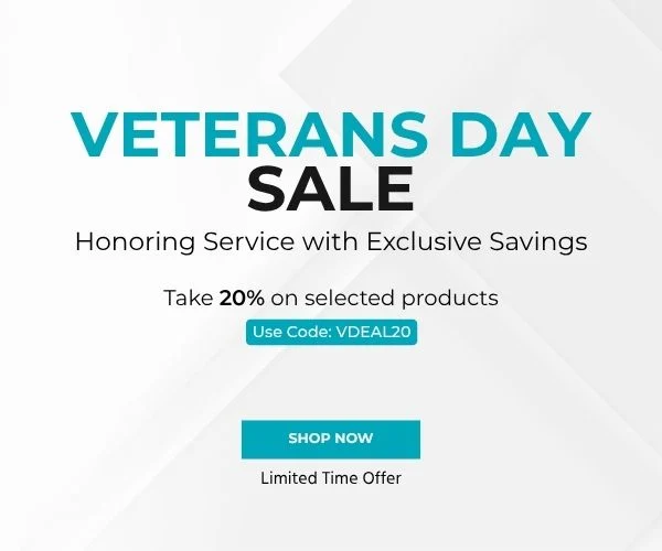 Veterans Day Sale Honoring Service with Exclusive Savings Take 20%off on selected products Use Code: VDEAL20 Limited Time Offer Shop Now