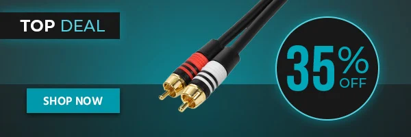 Top Deal 35% | Monoprice 25ft Premium 2 RCA Plug/2 RCA Plug
